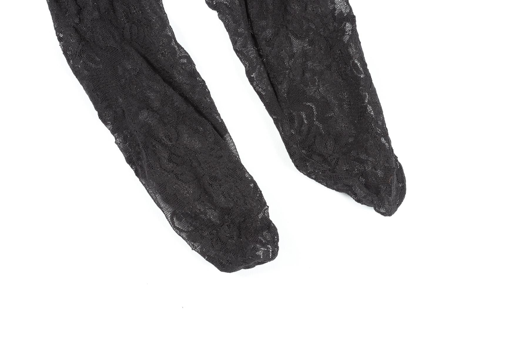 GUCCI BLACK LACE TIGHTS LARGE