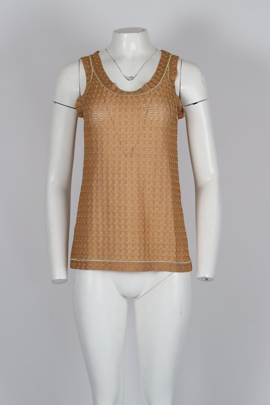 MISSONI CROCHET KNIT TOP IT 44 UK 12