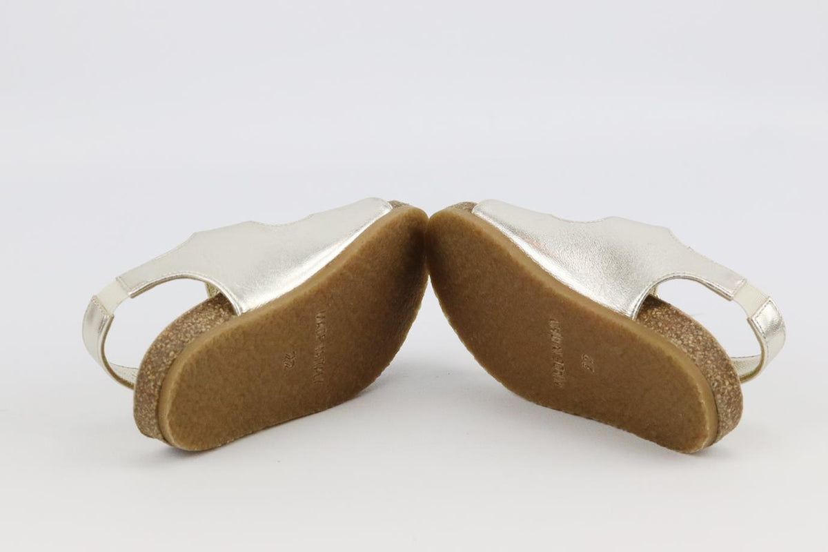 CHRISTIAN DIOR BABY GIRLS METALLIC LEATHER SANDALS EU 22 UK 5