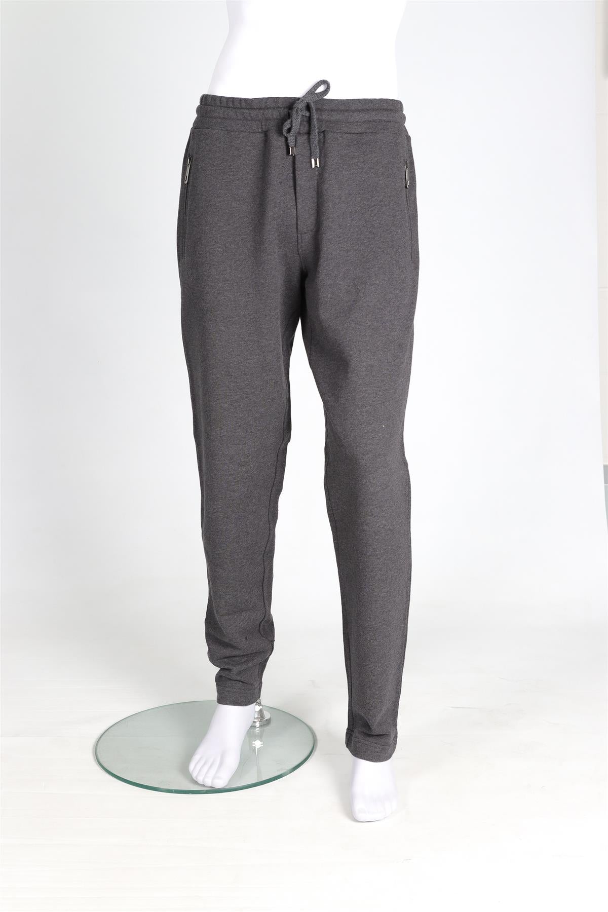 DOLCE & GABANNA GREY MEN'S COTTON TRACK PANTS IT 46 UK 30