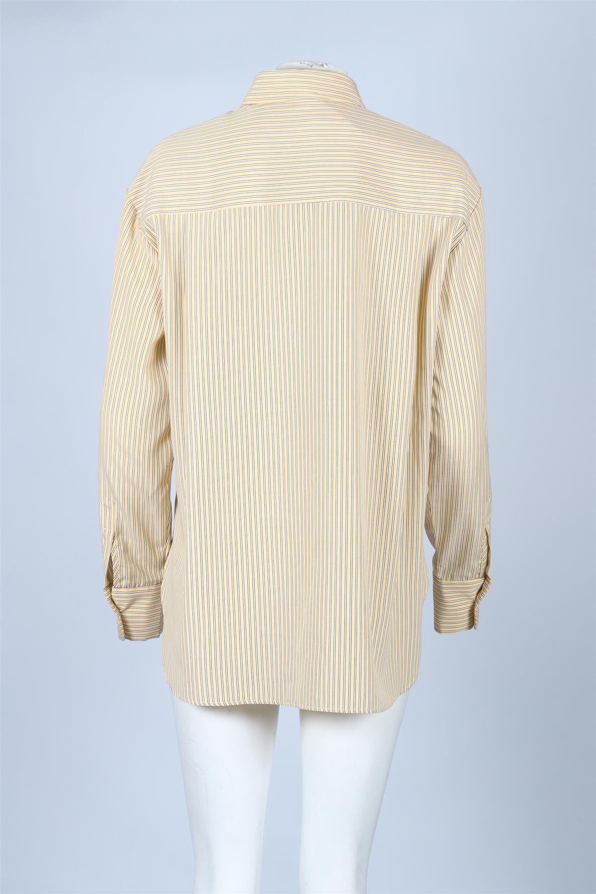 THE FRANKIE SHOP STRIPED COTTON SHIRT SMALL