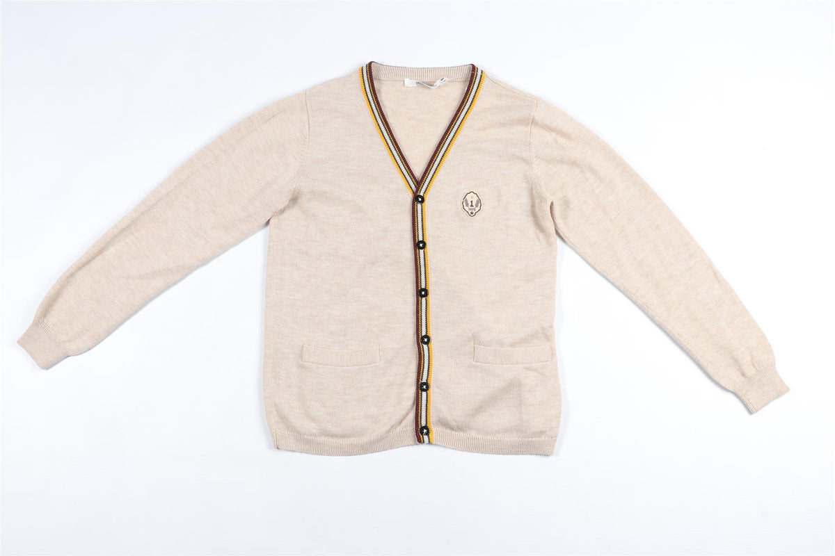 BONPINT BEIGE KIDS BOYS CARDIGAN 12 YEARS