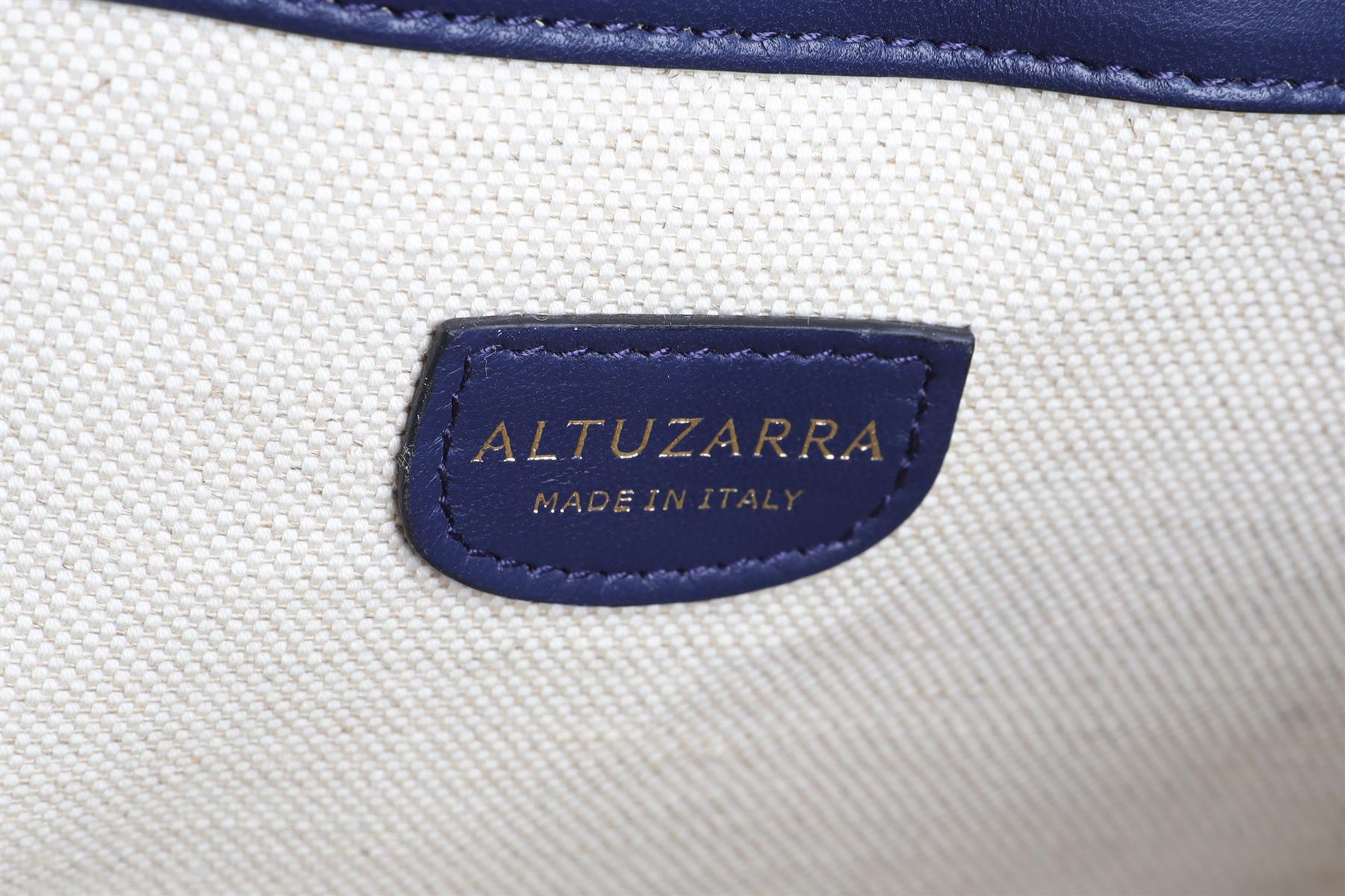 ALTUZARRA NAVY GHIANDA SUEDE SHOULDER BAG