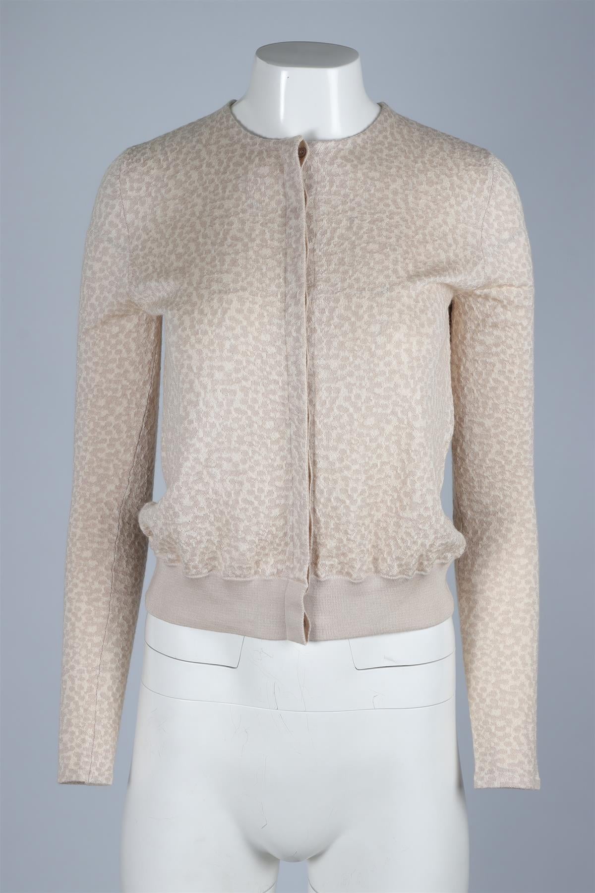 AKRIS CREAM CASHMERE CARDIGAN US 4 UK 8