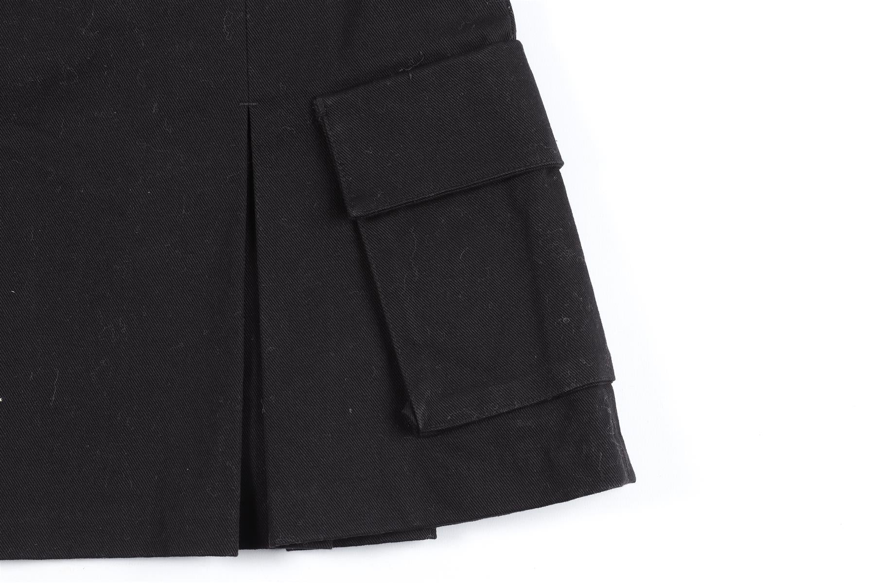 THE FRANKIE SHOP BLACK COTTON MINI SKIRT XSMALL