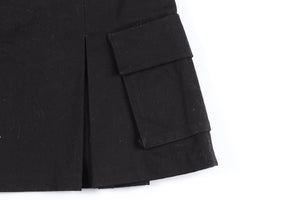 THE FRANKIE SHOP BLACK COTTON MINI SKIRT XSMALL
