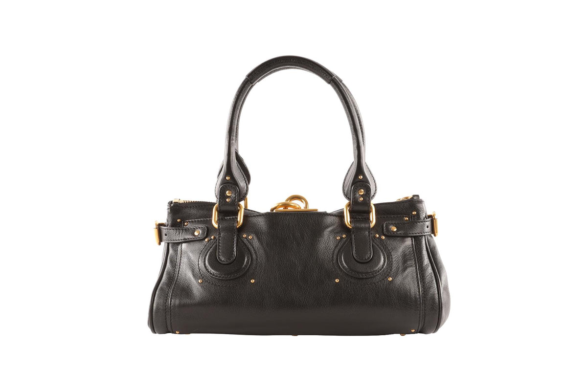 CHLOÉ BLACK 2026 PADDINGTON LEATHER TOTE BAG