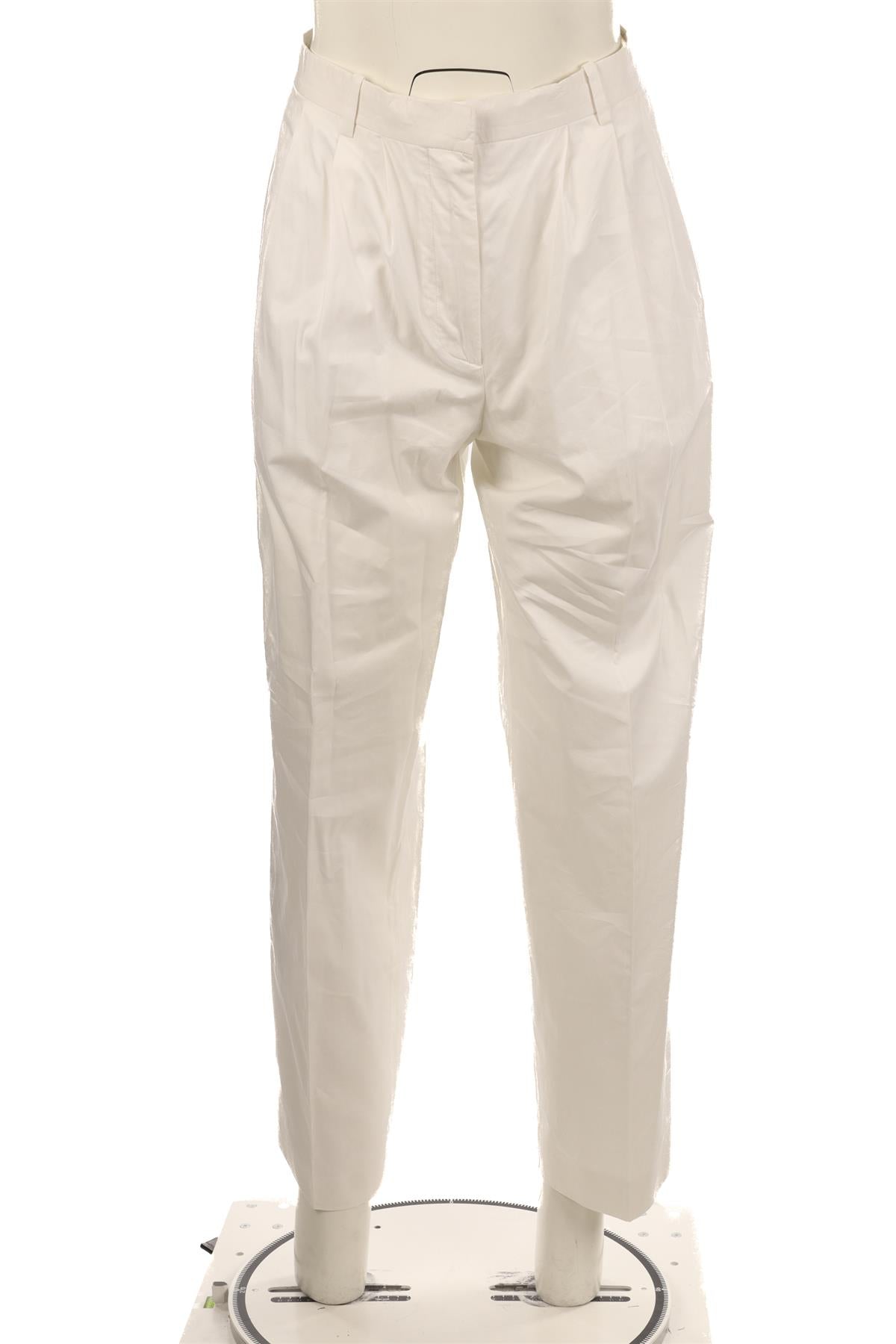 THE ROW WHITE COTTON STRAIGHT LEG PANTS US 2 UK 6