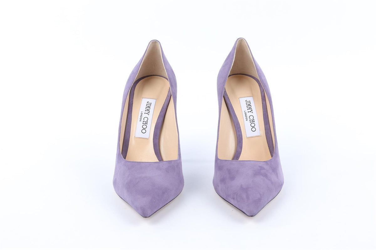 JIMMY CHOO PURPLE SUEDE PUMPS EU 38.5 UK 5.5 US 8.5