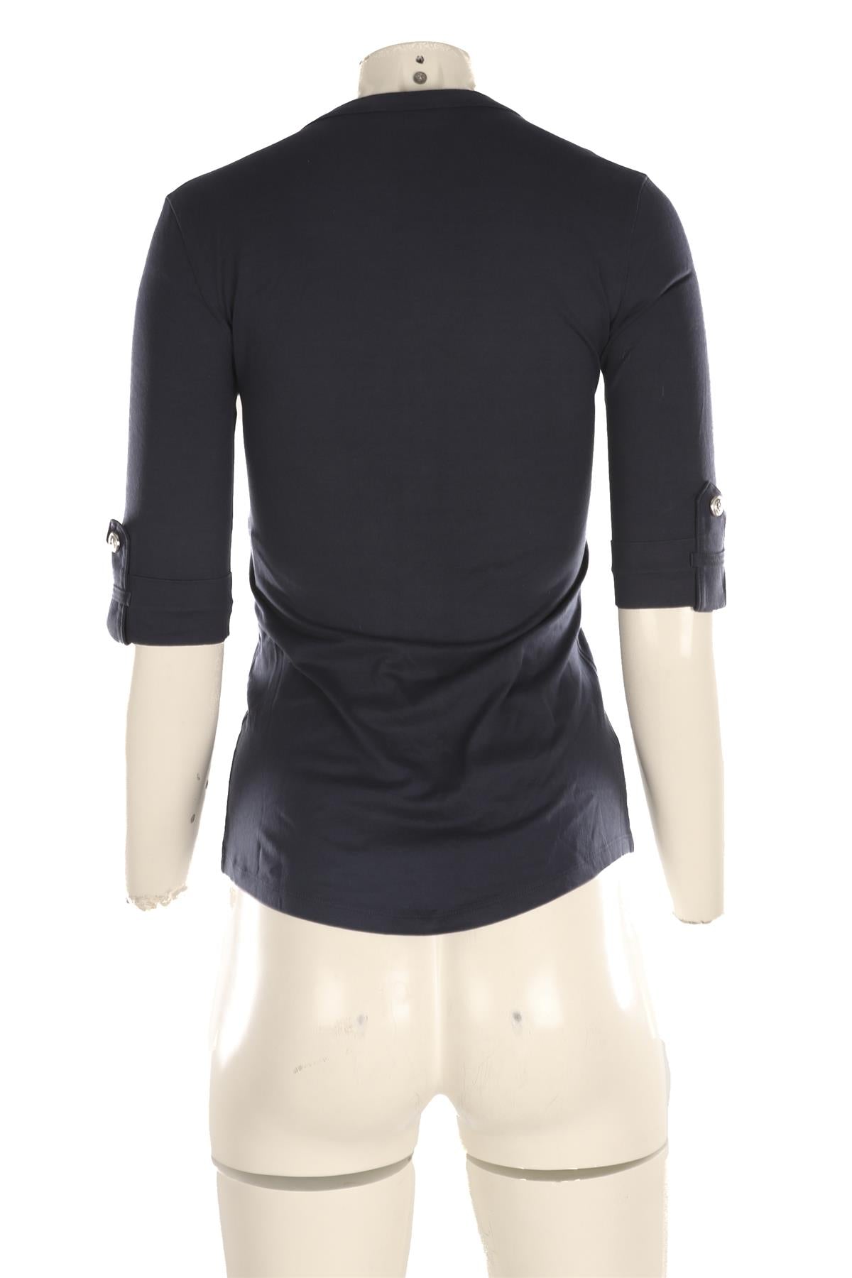 BALMAIN BLUE COTTON TOP FR 36 UK 8