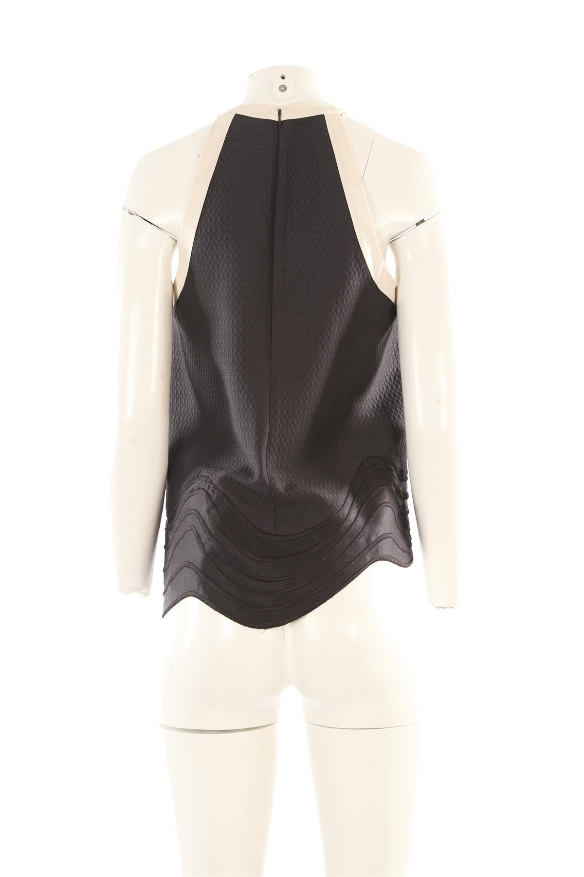 3.1 PHILLIP LIM BLACK WOVEN TOP US 4 UK 8