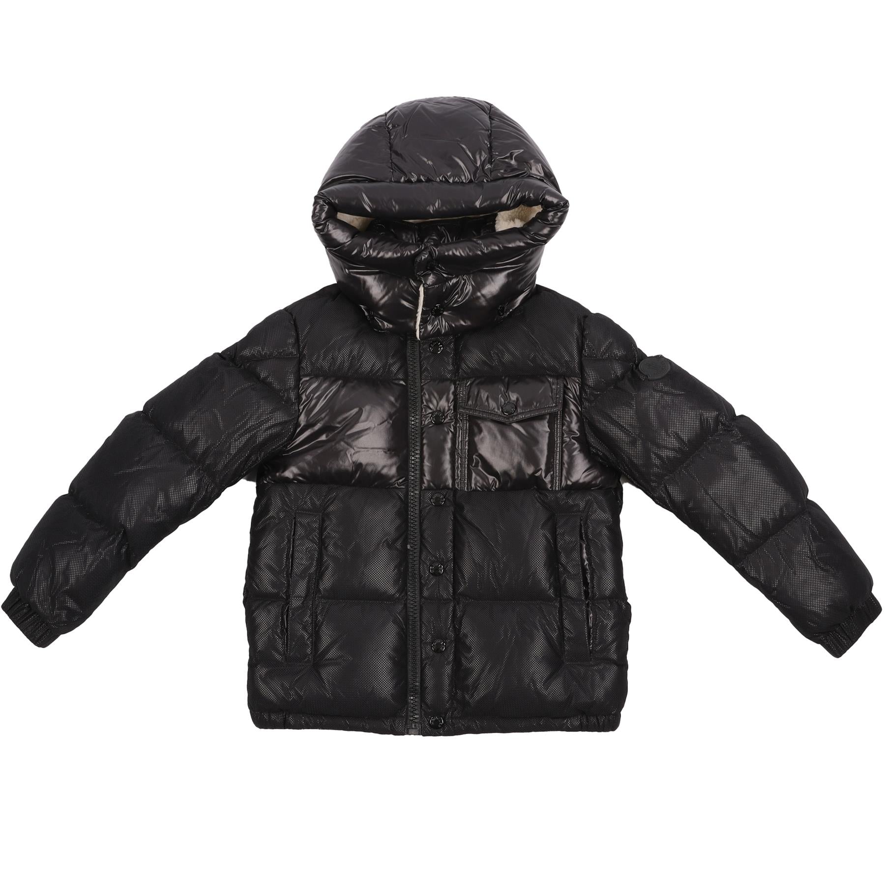 MONCLER BLACK KIDS BOYS JACKET 10 YEARS