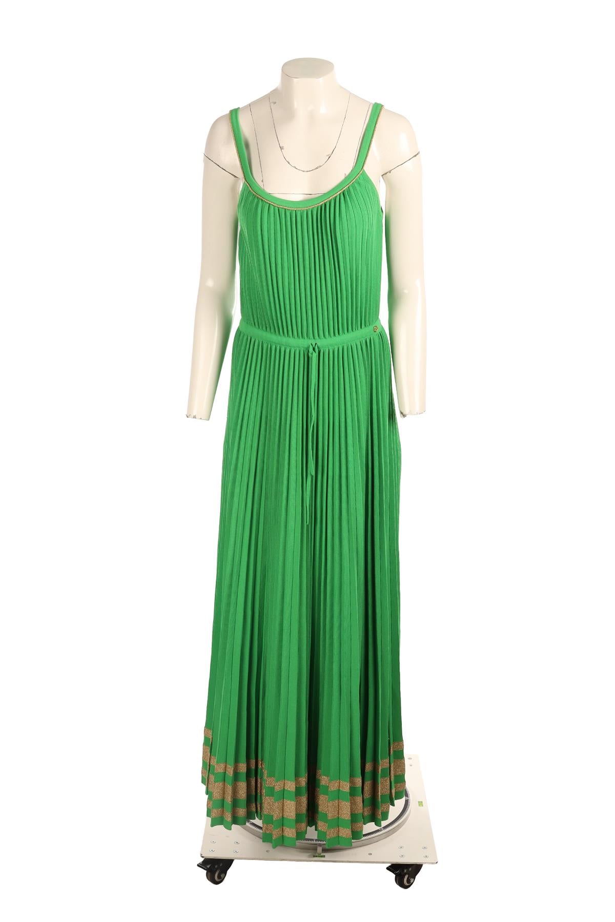 GUCCI GREEN KNIT MAXI DRESS LARGE
