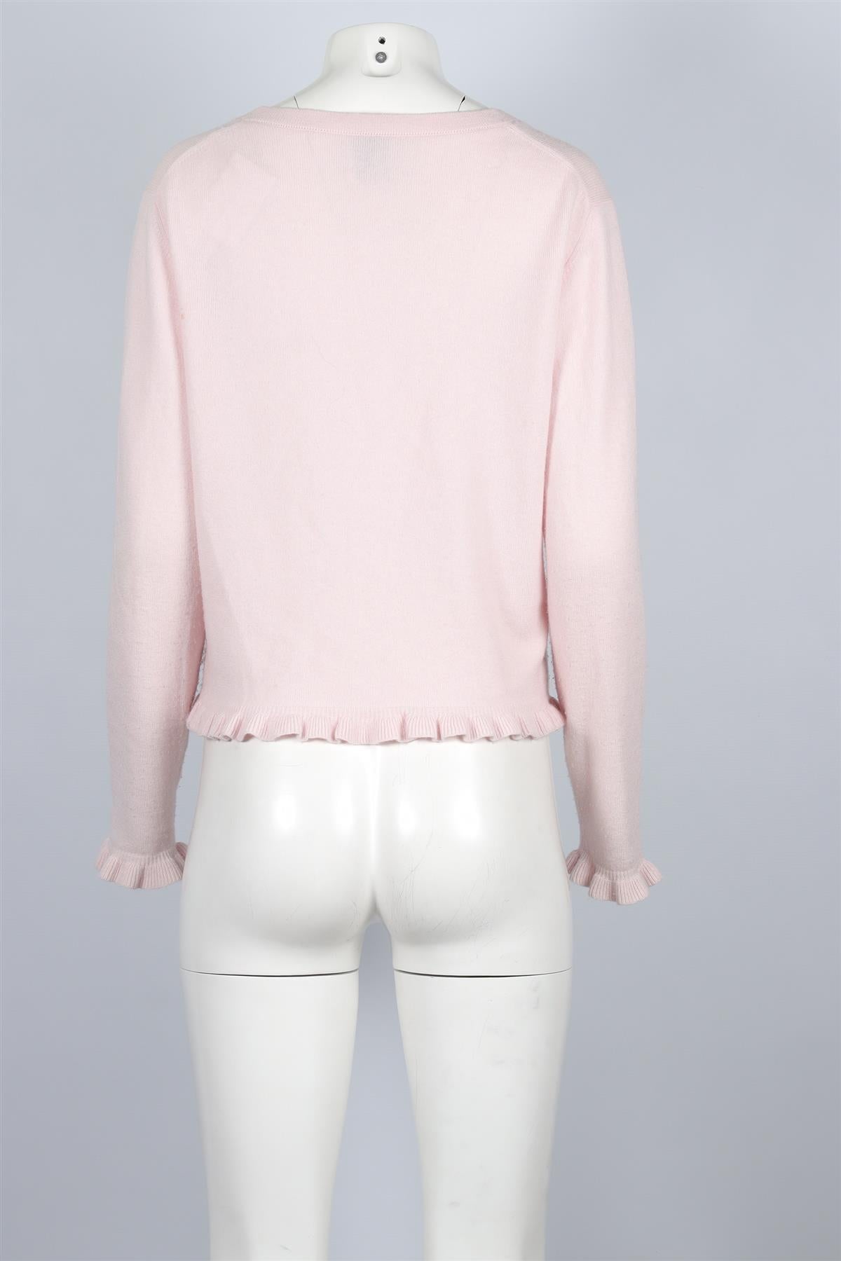 Allude Pink Cashmere Cardigan LARGE