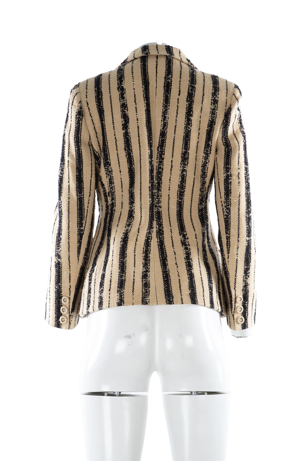 CHRISTIAN DIOR BEIGE COTTON BLAZER FR 38 UK 10