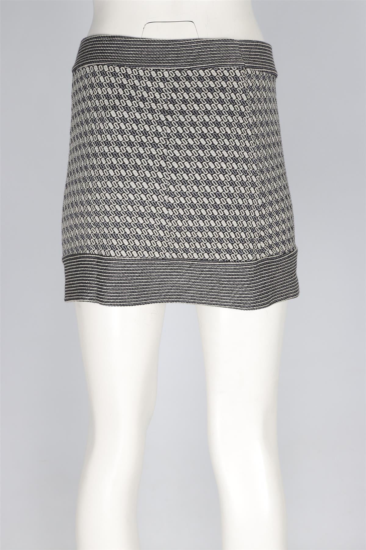 DIANE VON FURSTENBERG BLUE WOOL MINI SKIRT UK 6