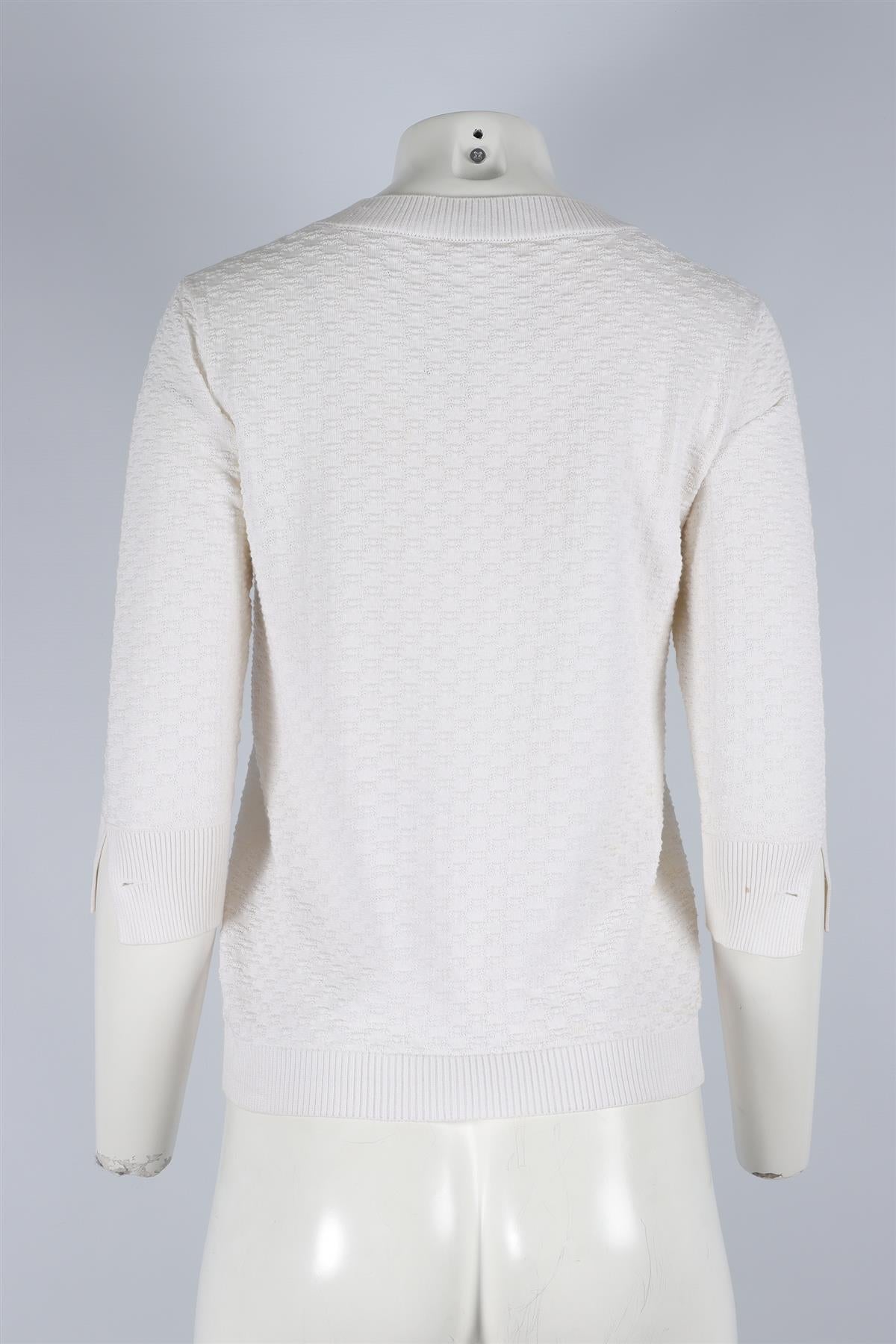 CHANEL IVORY 2014 COTTON TOP FR 34 UK 6