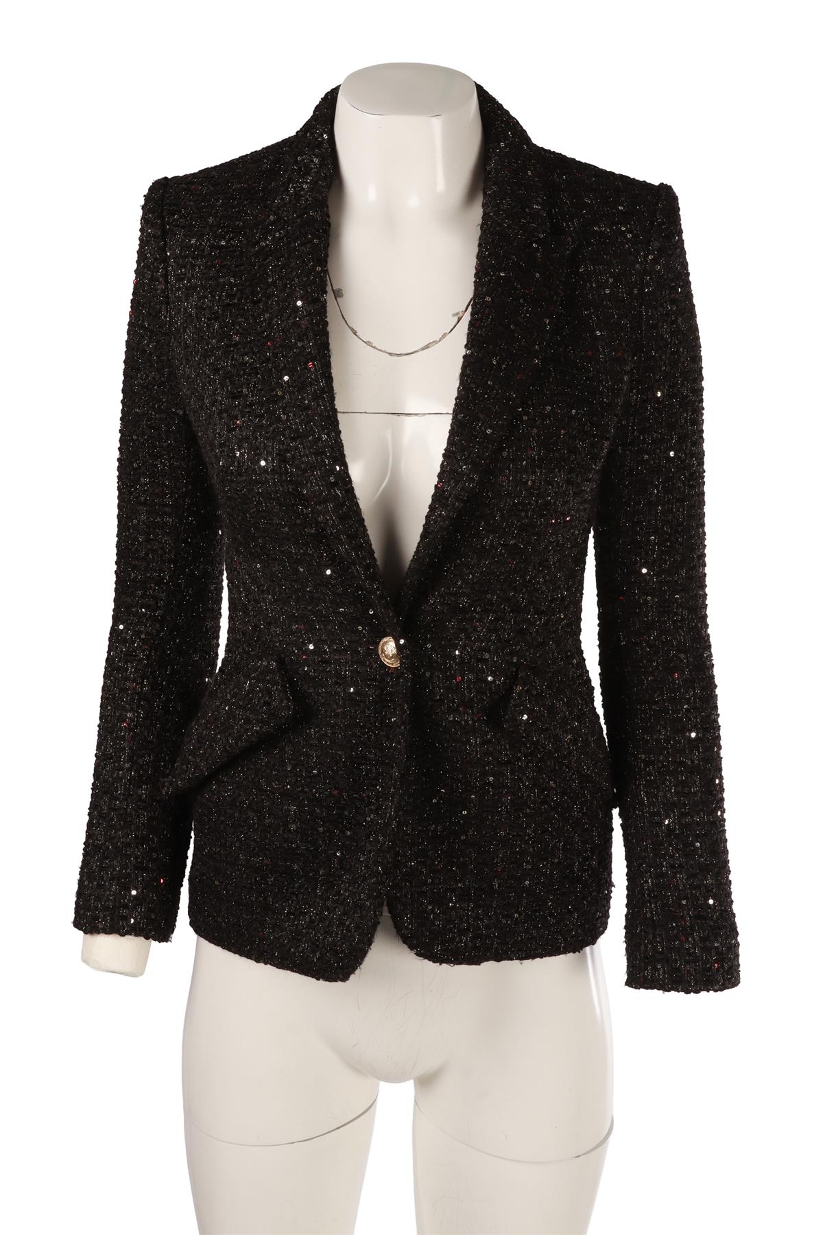 BLACK TWEED BLAZER