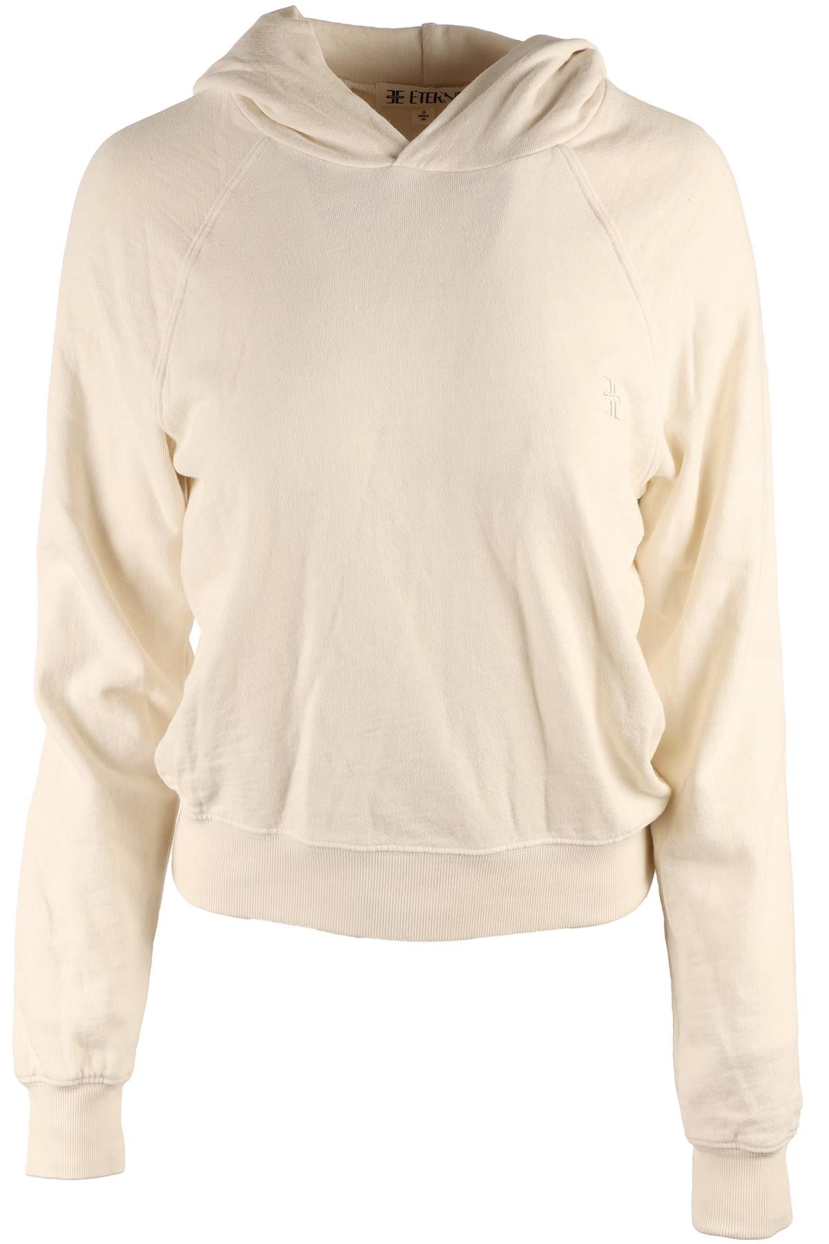 ETERNE ECRU COTTON HOODIE SMALL