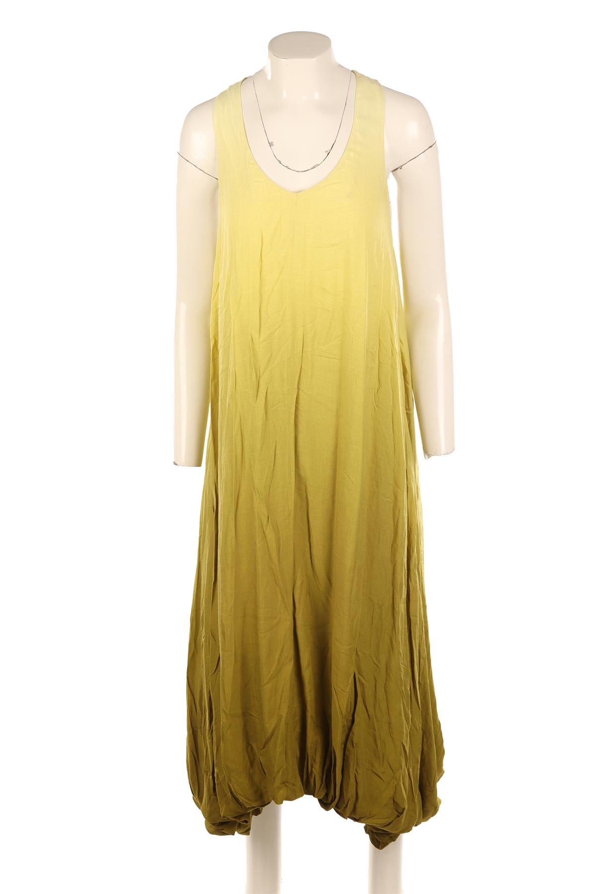 THE ROW GREEN WOOL MAXI DRESS SMALL