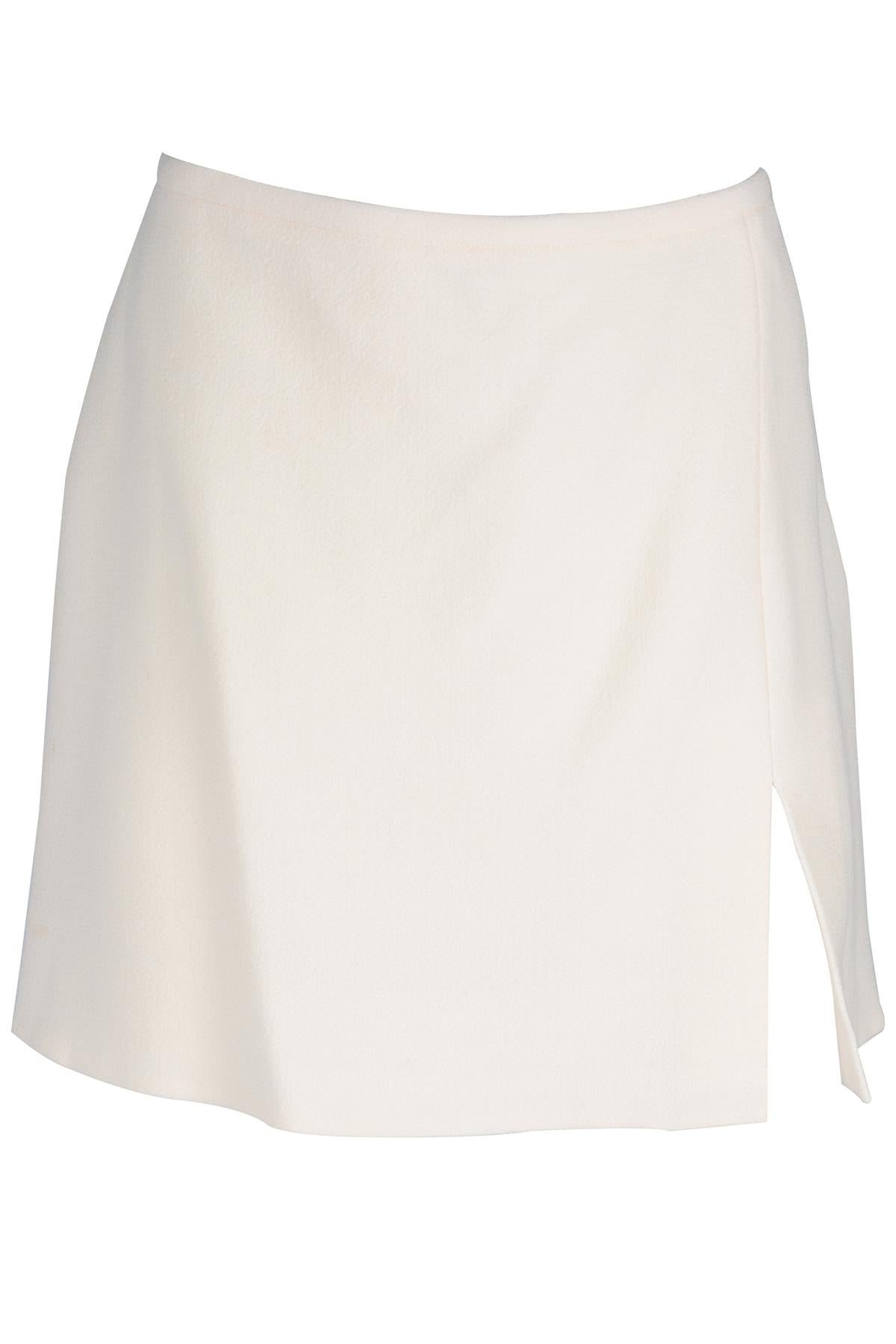 MACH & MACH CREAM WOOL MINI SKIRT FR 40 UK 12