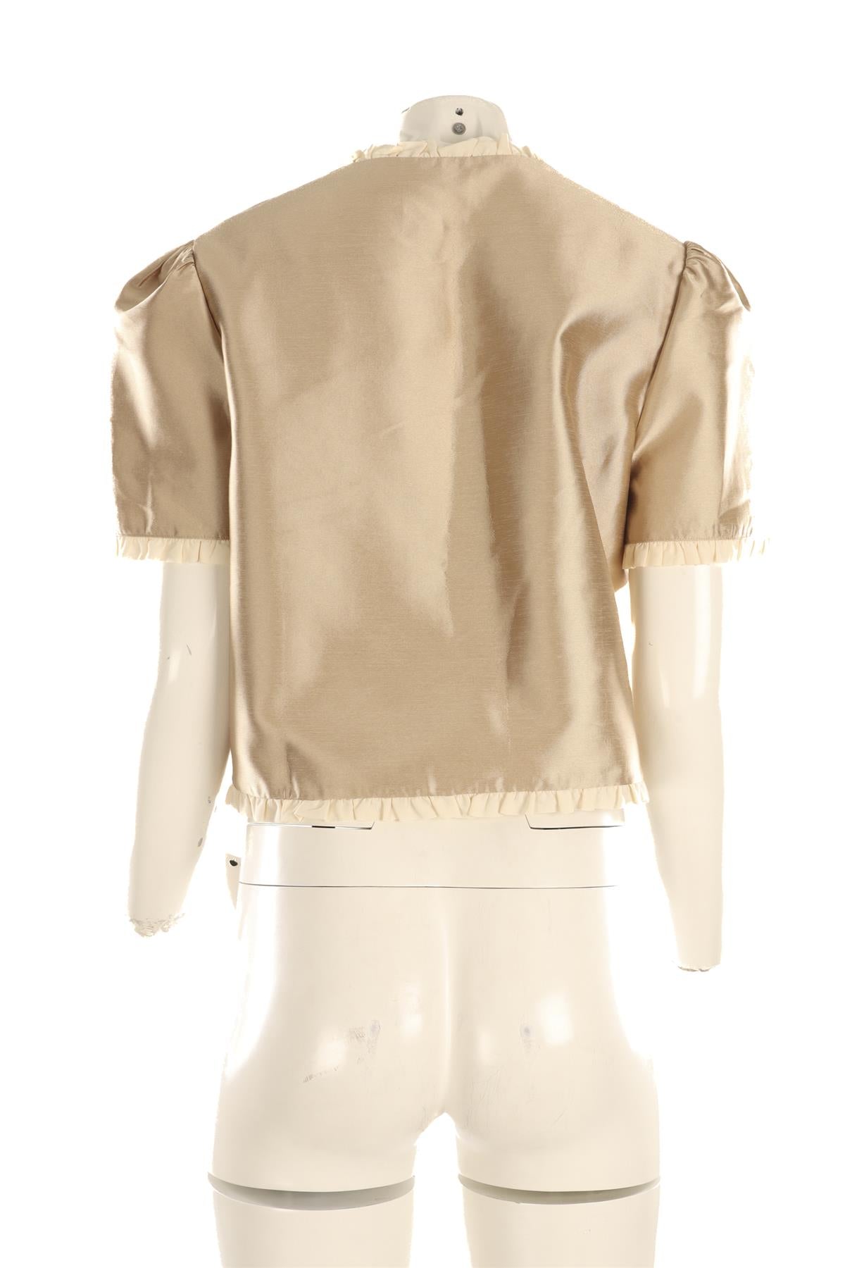 REFORMATION GOLD WOVEN TOP LARGE