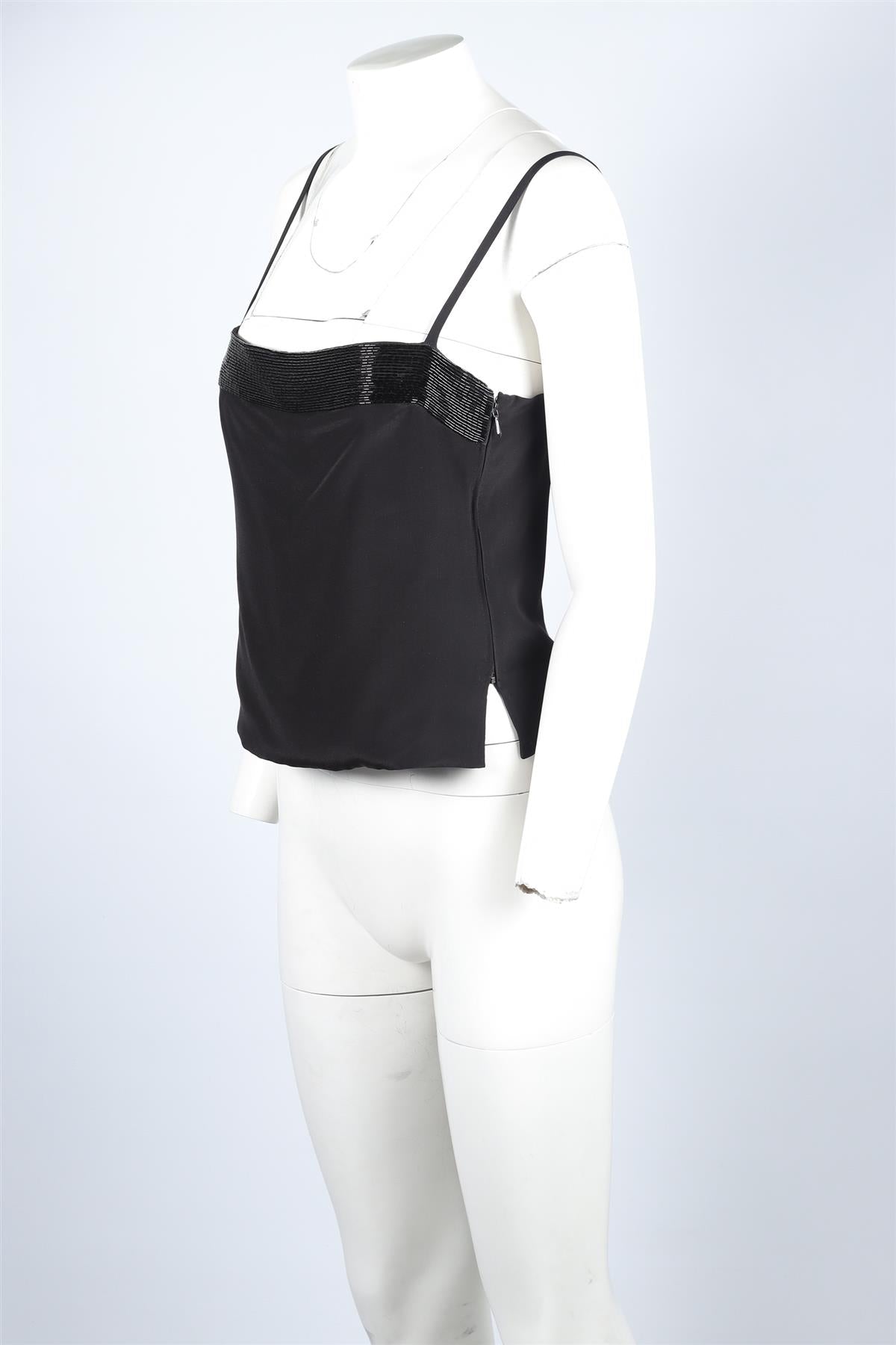 BRUCE OLDFIELD BLACK SILK TOP UK 10