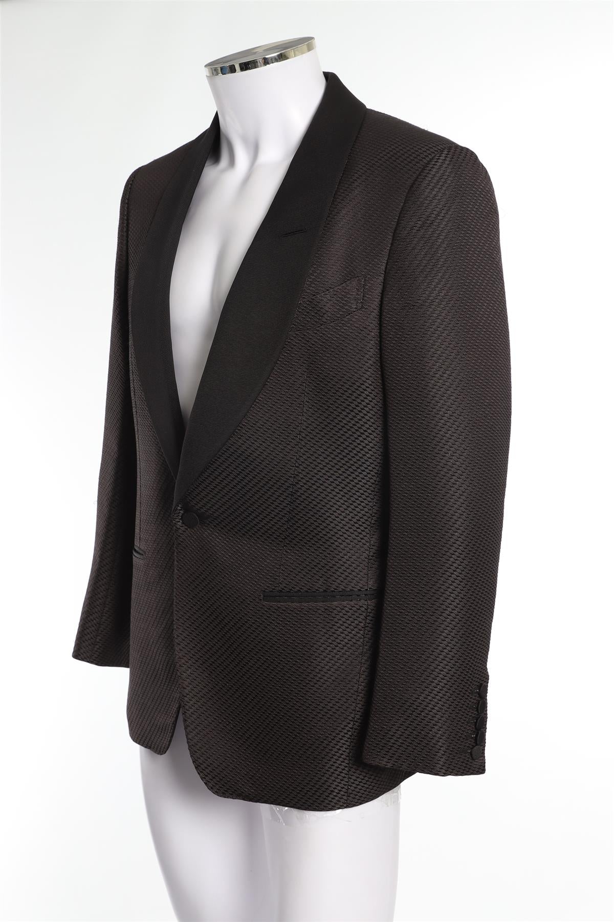 TOM FORD BLACK MEN'S SILK BLAZER IT 46 UK/US 36