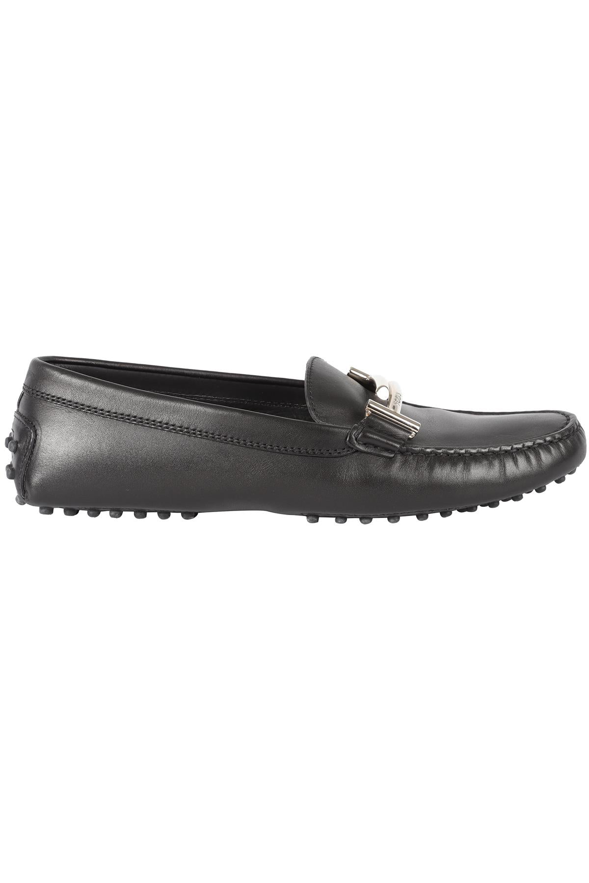 TOD'S BLACK LEATHER LOAFERS EU 39 UK 6 US 9