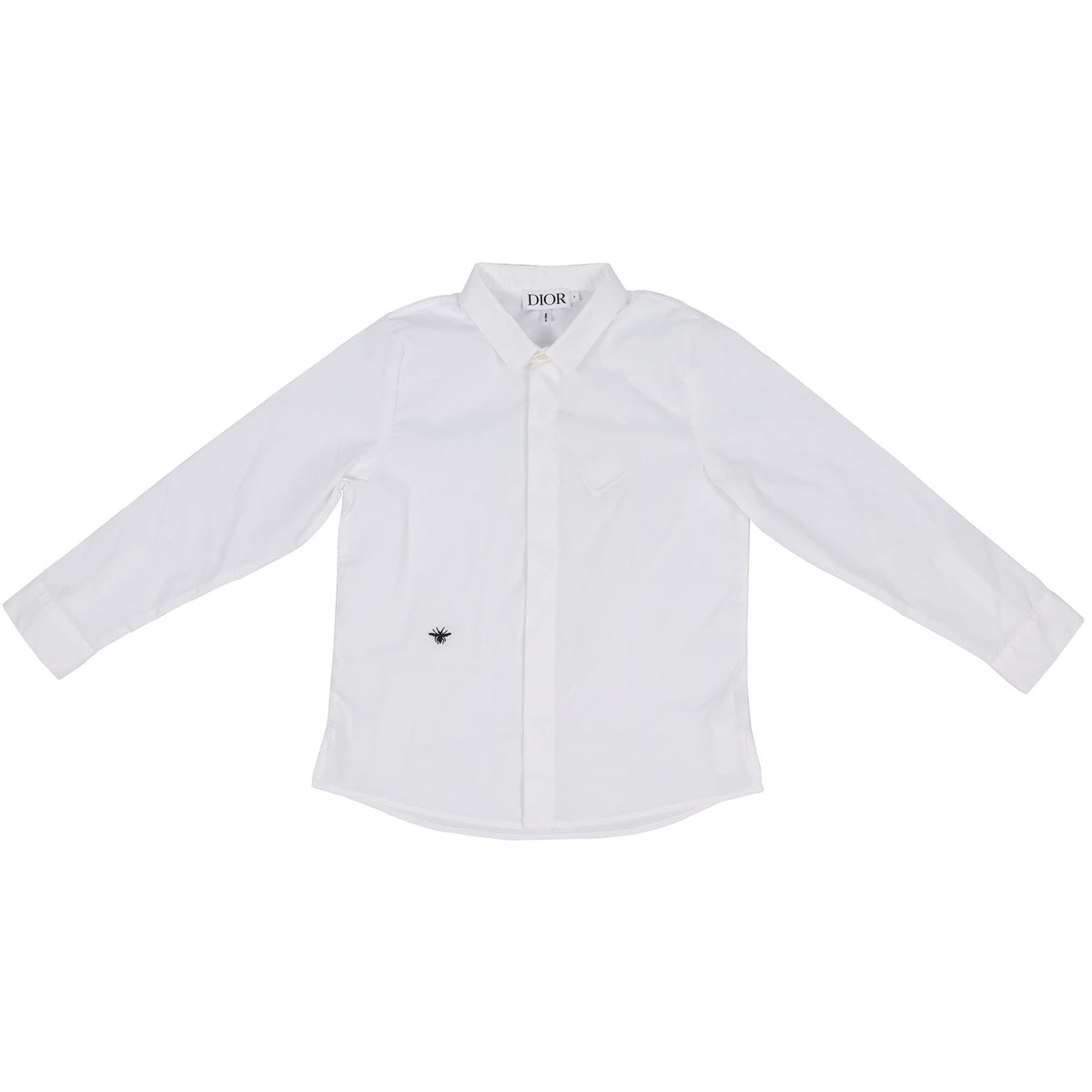 CHRISTIAN DIOR WHITE KIDS BOYS COTTON BLEND SHIRT 6 YEARS