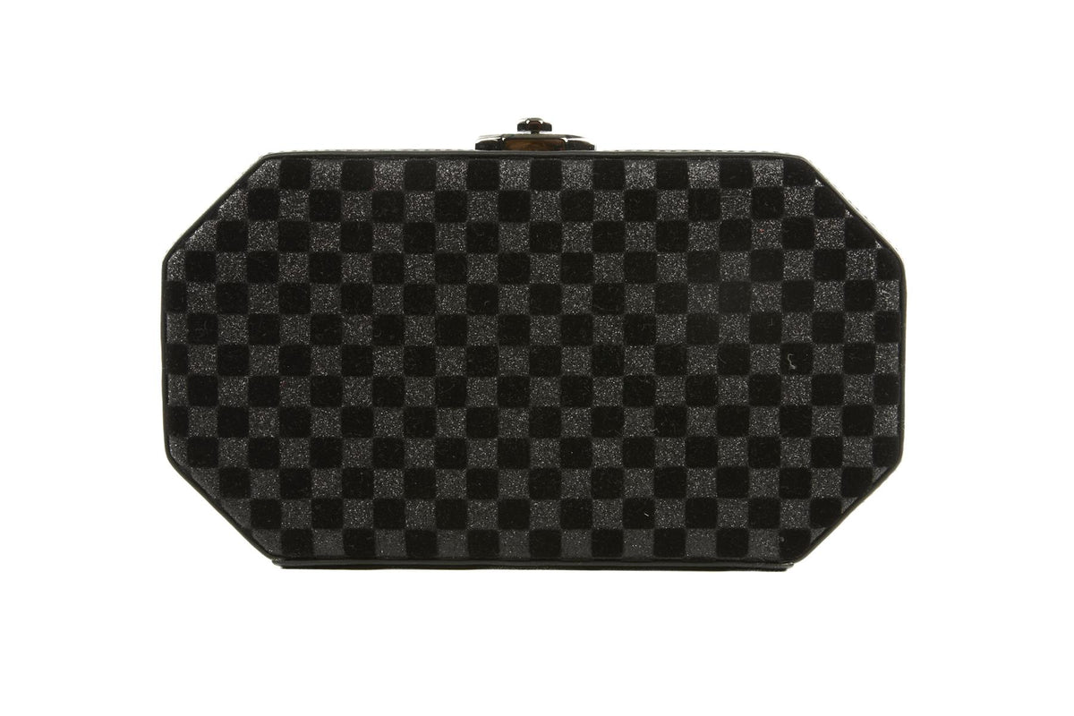 MISELA BLACK LEATHER CLUTCH