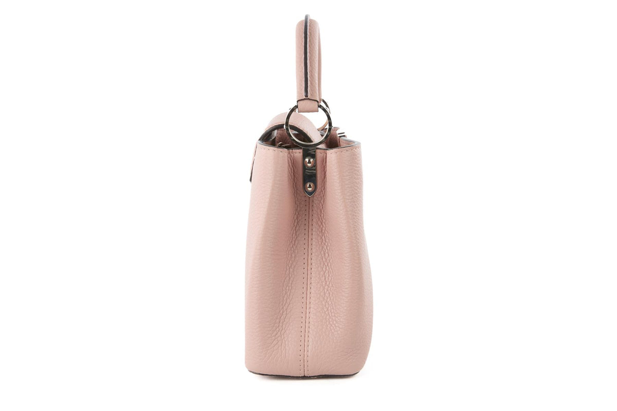LOUIS VUITTON PINK CAPUCINES BB TAURILLON LEATHER TOTE BAG