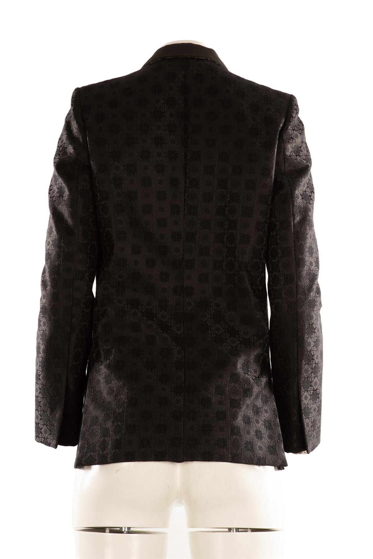 STELLA MCCARTNEY BLACK COTTON BLAZER IT 38 UK 6