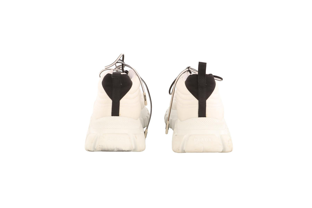 PRADA WHITE RUSH RE-NYLON SNEAKERS EU 38 UK 5