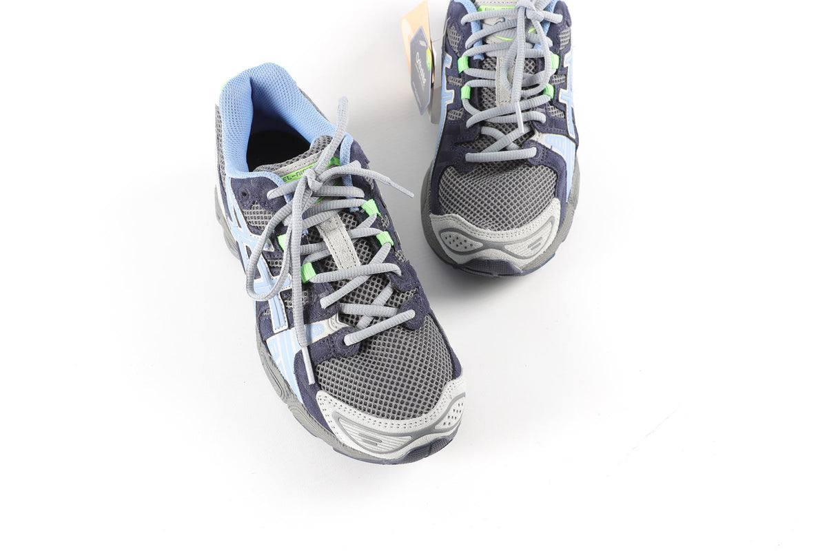 ASICS GREY GEL NIMBUS 9 STEEL GREY/BLUE HARMONY SNEAKERS EU 39.5 UK 5.5 US 6.5