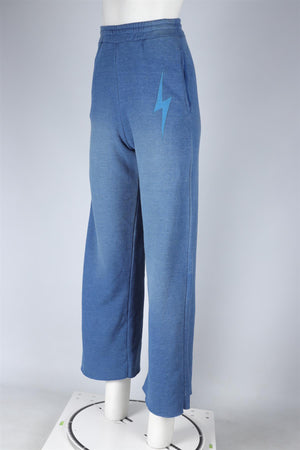 AVIATOR NATION NAVY COTTON TRACK PANTS XSMALL