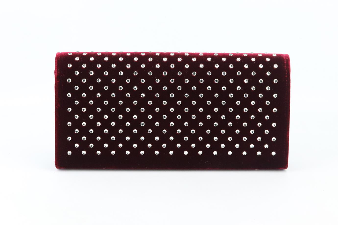 SAINT LAURENT MONOGRAMME EMBELLISHED VELVET CLUTCH