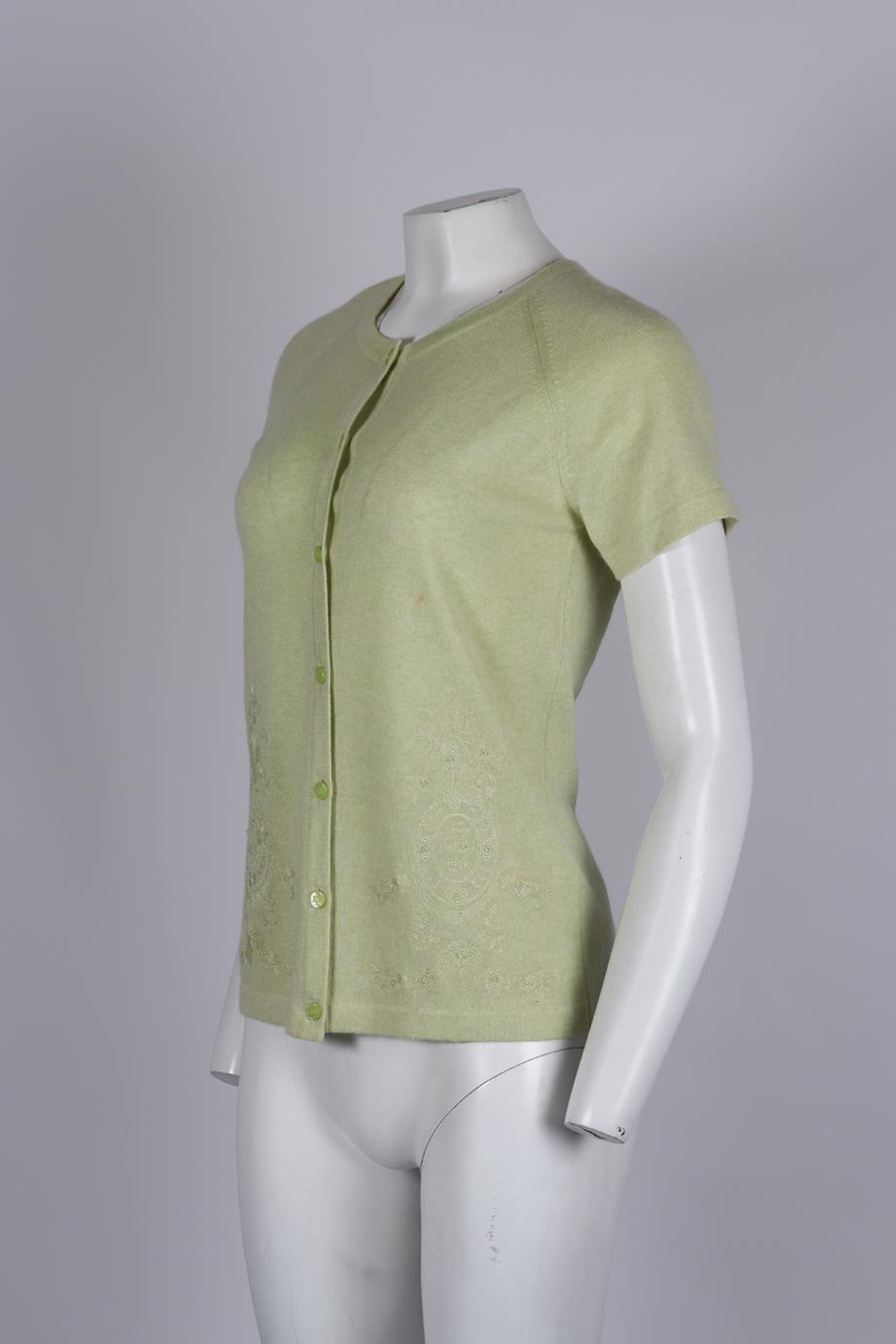 ESCADA EMBROIDERED CASHMERE CARDIGAN DE 38 UK 12