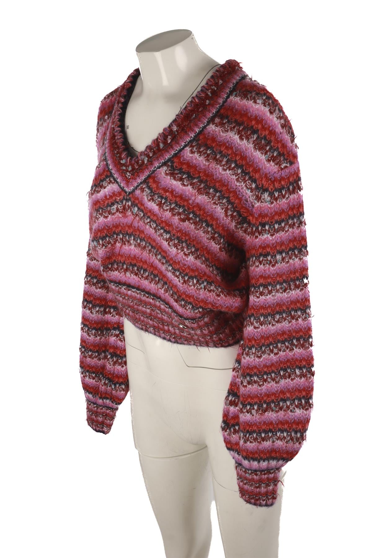 CHANEL PINK 2022 WOOL SWEATER FR 38 UK 10