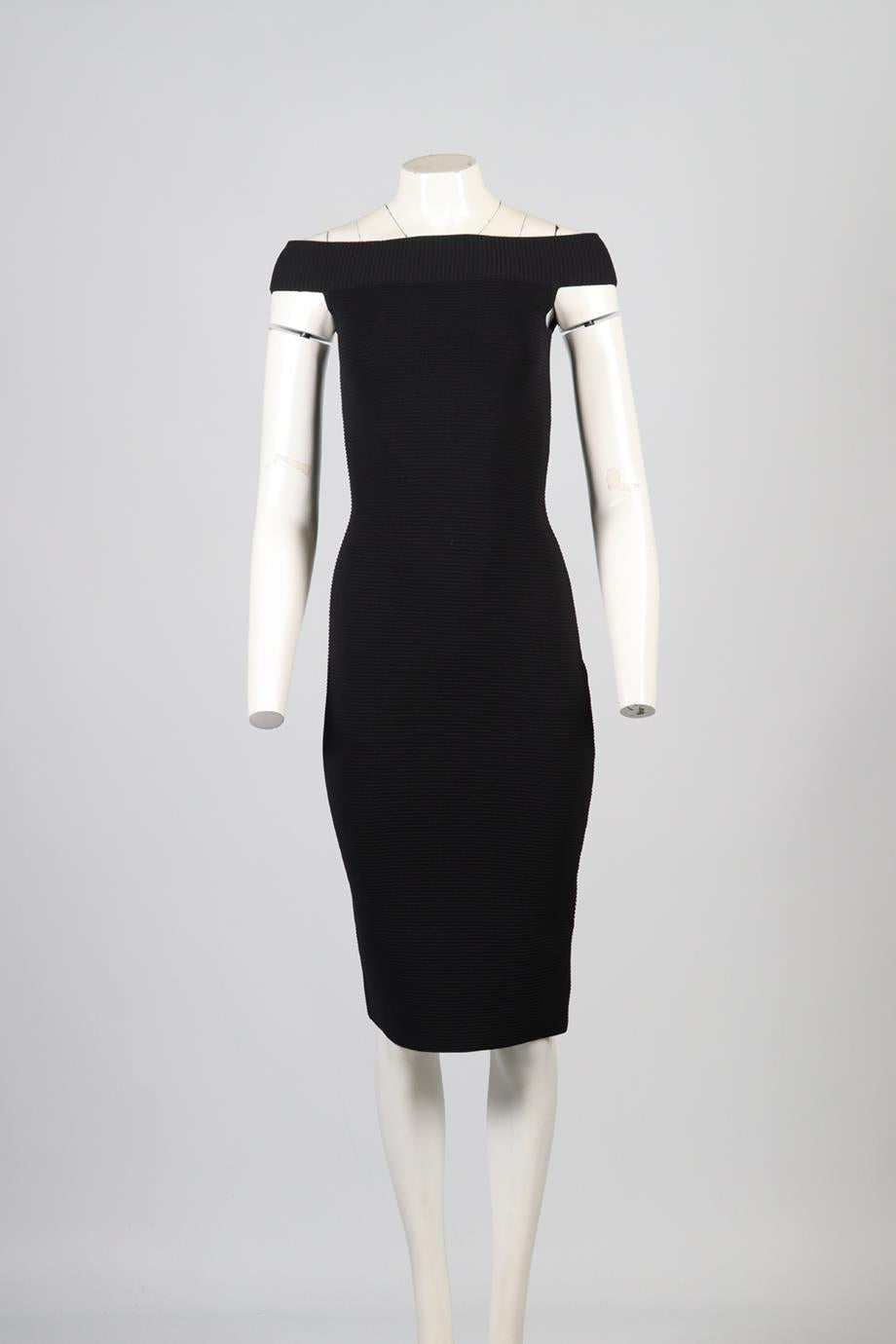 JONATHAN SIMKHAI RIBBED KNIT MIDI DRESS SMALL