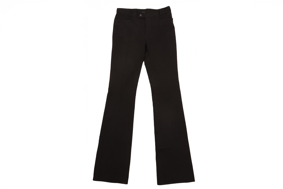 JOSEPH BLACK COTTON FLARED PANTS FR 36 UK 8