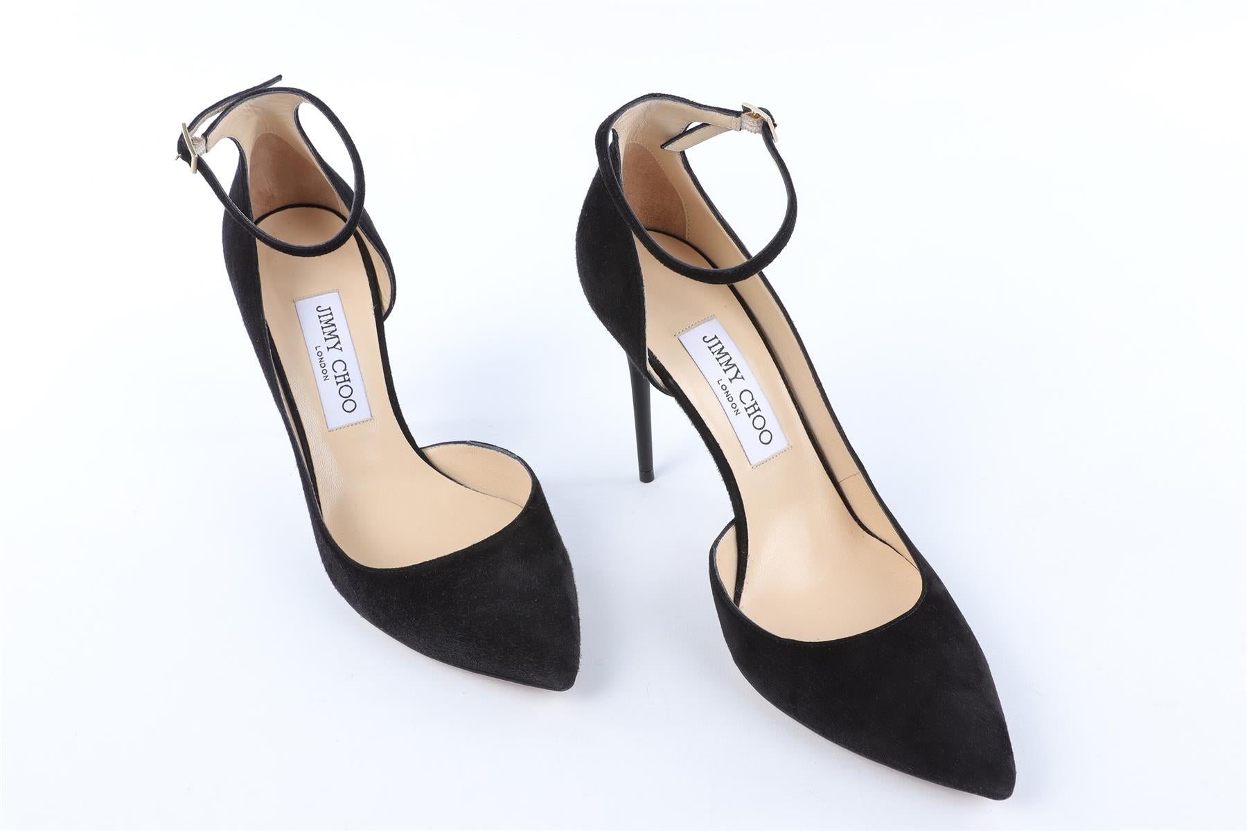 JIMMY CHOO BLACK SUEDE PUMPS EU 38.5 UK 5.5 US 8.5