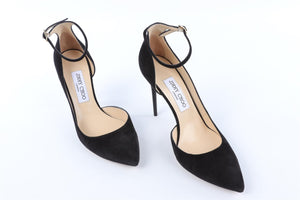 JIMMY CHOO BLACK SUEDE PUMPS EU 38.5 UK 5.5 US 8.5