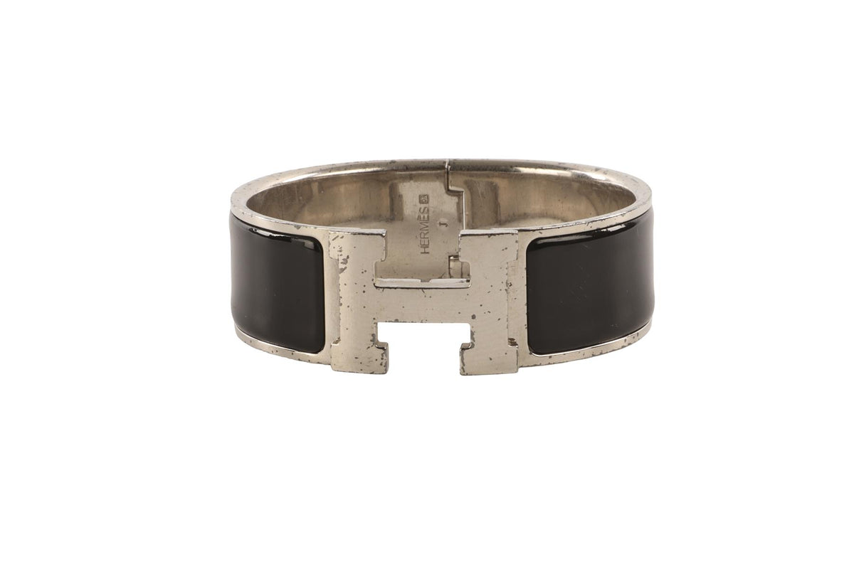 HERMÈS BLACK CLIC CLAC H BRACELET