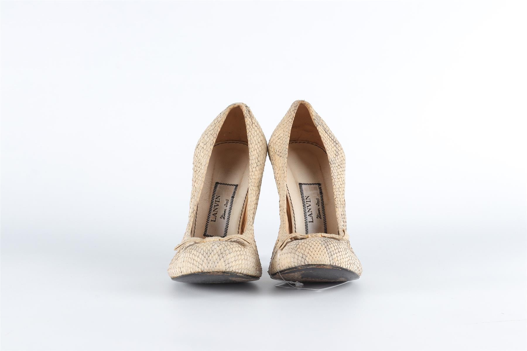 LANVIN BEIGE PYTHON PUMPS EU 39 UK 6