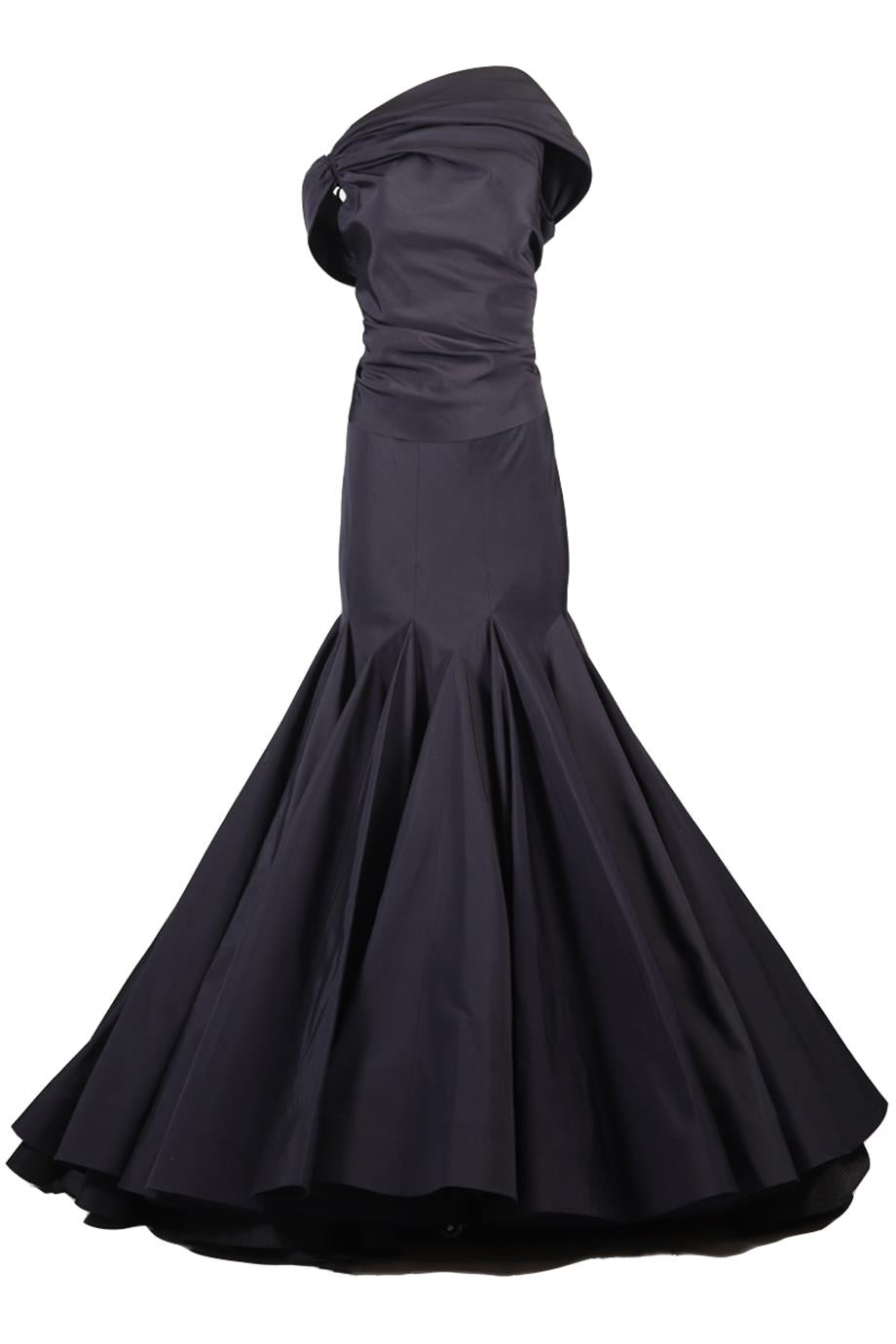 AZZEDINE ALAÏA HAUTE COUTURE TAFFETA TOP AND SKIRT SET SMALL