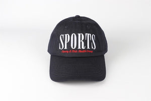 SPORTY & RICH NAVY COTTON BASEBALL CAP ONE SIZE