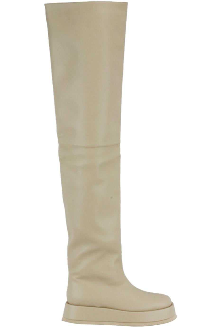 GIA BORGHINI + RHW ROSIE 10 FAUX LEATHER OVER THE KNEE BOOTS EU 38 UK 5 US 8