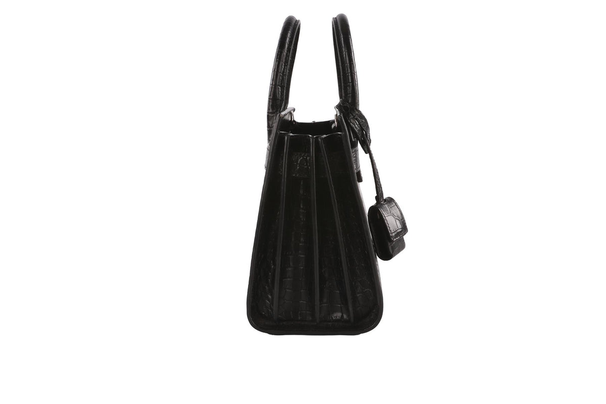 BLACK SAC DE JOUR NANO LEATHER TOTE BAG