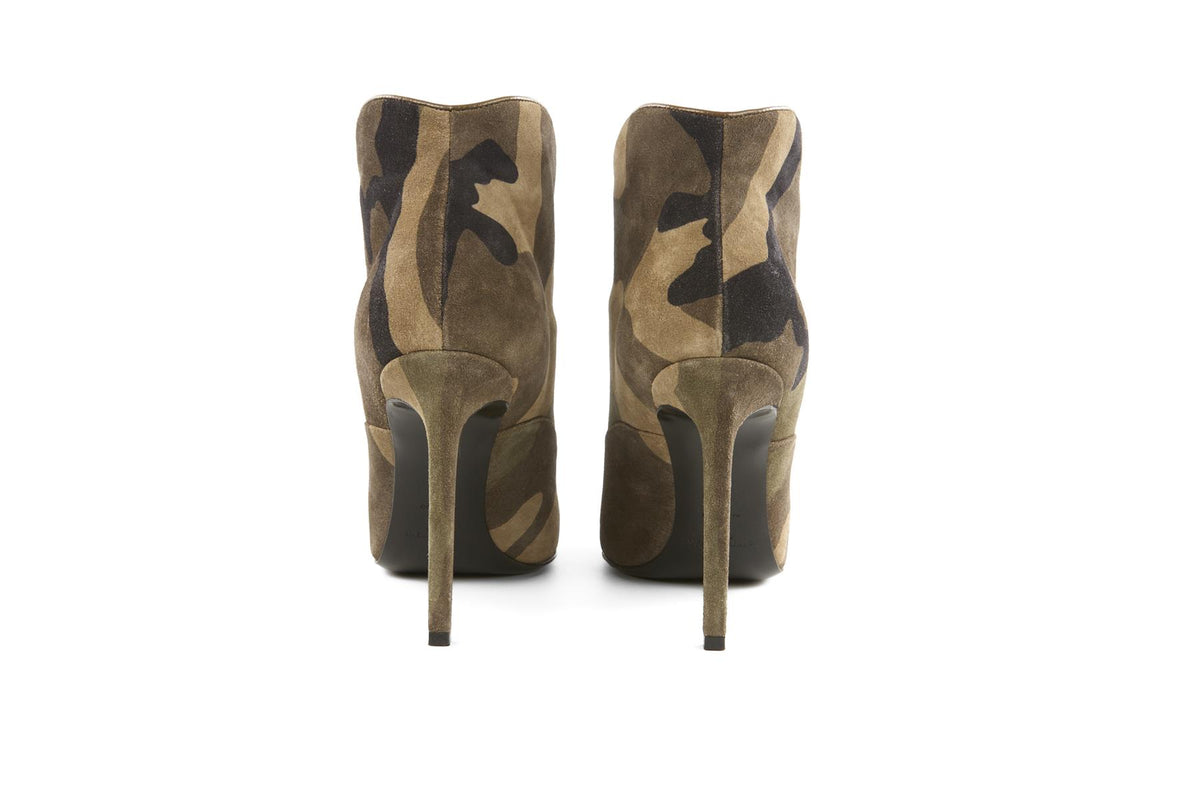 SAINT LAURENT GREEN SUEDE ANKLE BOOTS EU 36 UK 3 US 6